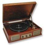 Steepletone USB Norwich - Dark Wood - Retro Turntable/Record Player Deck with Radio & MP3 Playback