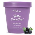 Earth Rhythm Berry Smoothie Butter Cream Soap | Body Wash | Cleanse, Moisturizes Skin, Make Skin Soft & Supple | Shea Butter, Acai Berry | Men & Women - 160 gm