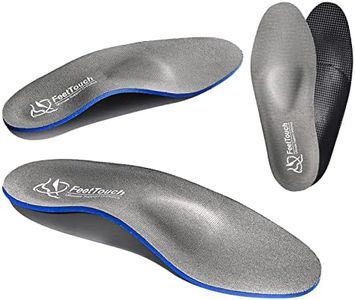 FeetTouch Strong Arch Support Orthotics for Metatarsalgia Morton's Neuroma,Ball of Foot Pain Relief Inserts Plantar Fasciitis Flat Feet with Poron Heel Cushion, Grey, Men8-8.5/Women10-10.5