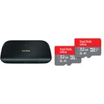 SanDisk ImageMate PRO USB-C Reader/Writer | SanDisk 32GB 2-Pack Ultra microSDHC UHS-I Memory Card