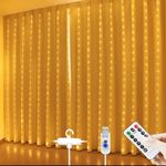 Desidiya 8 Modes Curtain Lights 300 LEDs 10 Fairy Light 3Mtr Each Indoor/Outdoor Decoration for Diwali, Christmas, Wedding, Ramzan, Party, Home, Patio Lawn with Remote & USB Power Supply (White)