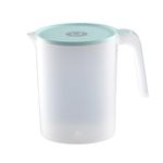 inhzoy Plastic Measuring Jug with Lid 2 L / 2.5L BPA Free Plastic Pitcher Water Jug Measuring Cup for Ice Tea Juice Water Blue A 2L with Lid