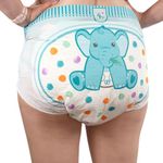 Rearz - MEGA Critter Caboose Brief Adult Printed Diapers - Sample Pack of 2-11,000ml (Large (33"-42"))