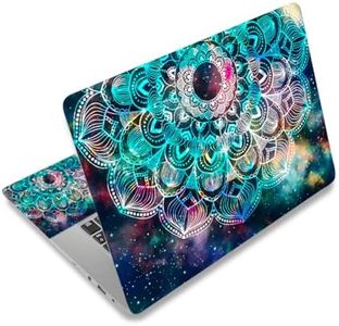 Laptop Skin Sticker Decal,12" 13" 13.3" 14" 15" 15.4" 15.6 inch Laptop Vinyl Skin Sticker Cover Art Protector Notebook PC (2 Wrist Pad Skins Included), Decorative Waterproof Removable, Nice Mandala