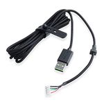 HUYUN New USB Wire Data line/Audio Cable Replacement for Razer Kraken Kitty Edition/Ultimate Edition Headphone (Black)