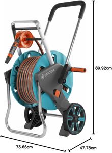 GARDENA CleverRoll M Hose Cart – 20m Capacity, Metal Frame, Drip Device