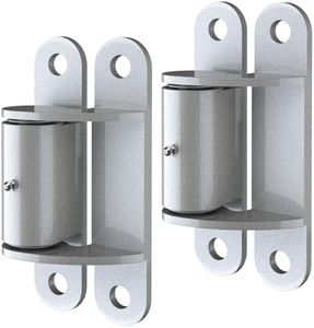 HOTYELL Heavy Duty Gate Hinges Bolt on Gate and Post, 7'' Face Mount Lubricable Weld on Hinges with Needle Roller Bearing for Large Metal and Wood Heavy Driveway Gates (2 Pack - Silver)