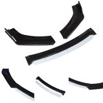 AUTO MT 4pcs (3BLACK + 1WHITE) Car Front Bumper Splitter Diffuser Splitter Durable Car Front Lip Chin Body Kit Bumper Lip Splitter Protection Spoiler