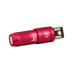 OLIGHT IMINI 2 Keychain Light 50 Lumens EDC Rechargeable Mini Torch, Magnetic Base Lamp with Integrated USB Plug, High Performance Compact LED Flashlight for Daily Carry (Passionate Red)