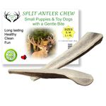 ARTISAN GIFT CO Naturally Shed 100% Natural Premium Split Deer Antler Chew for Dogs - minimum pack weight 56g (S - 2 Units)