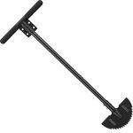 Half Moon Edger, Sharp Saw-Tooth Manuel Edger Lawn Tool with T-Grip Handle, Hand Edging Tools for Landscaping, Garden, Flower Beds, Borders, Sidewalk, Turf, Yard