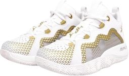 Rip It Women’s Future Court Volleyball Shoes, VERT Certified, Go Half Size Up, White/Gold, 5.5 UK