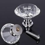 Akstore 6 Pcs Crystal Glass Cabinet