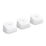 Amazon eero 6 mesh Wi-Fi system | Supports speeds up to 500 mbps | Connect to Alexa | Coverage up to 4,500 sq. ft. | 3-pack, one router + two extenders, 2020 release