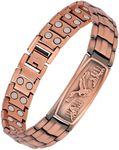 Feraco Copper Bracelet for Men-Magnetic Bracelets 99.99% Pure Copper Jewelry Gift with Adjustable Sizing Tool, Magnetic Field Therapy Jewelry with Eagle Pattern