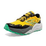 BROOKS Men's Caldera 7 Sneaker, Lemon Chrome Black Sedona Sage, 10 UK