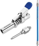 WORKPRO Grease Gun Coupler Set, Quick Release Grease Gun Coupler with Grease Gun Needle Tip and 12” Grease Gun Hose, 10000PSI Strong Lock onto Zerk Compatible with 1/8" NPT Fittings