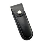 DONGKER Pocket Knife Sheath,Folding Leather Knife Holster W/Snap Closure Belt Loop for 5" Folding Pocket Knife(Without Knife)