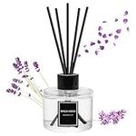 binca vidou Reed Diffuser 120ml / Lavender Scented Oil Reed Diffuser Set / 8 Diffuser Sticks / 50 Days Strong & Lasting Aroma/Home Scented Diffuser for Bedroom Bathroom Office