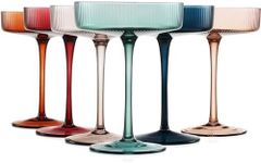 Colored Vintage Art Deco Coupe Glas