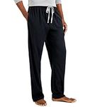 Hanes Men's X-Temp Jersey Pant, Midnight Black, Large