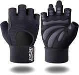 SIMARI Padded Workout Gloves for Men and Women, Breathable Weight Lifting Gloves with Wrist Wraps Support, Grip, Full Palm Protection for Gym Training, Cycling, Weightlifting, Exercise