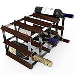 RTA 12 Bottle Traditional Wine Rack - Fully Assembled - Dark Pine (FSC)