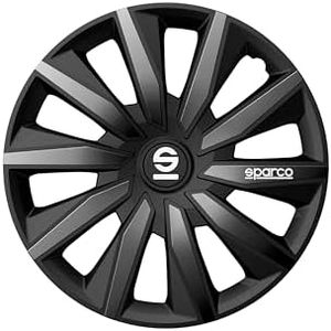 Sparco Wheel Covers Milano - 16-inch - Black/Grey - Set of 4 Pieces