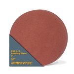 POWERTEC 110250-P2 6 Inch PSA Sanding Discs, 60 Grit, Aluminum Oxide Adhesive Sandpaper for 4x36 Belt Sander, 20PK