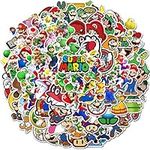 Super Mario Stickers[100pcs] Anime Waterproof for Laptop Water Bottle Car Cup Computer Guitar Skateboard Luggage Bike Bumper, Kid Gift