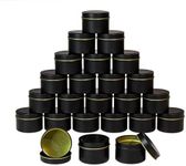 JULWHISPER Black Candle Tins 4oz fo
