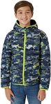 Eddie Bauer Boys' Jacket - CirrusLite Weather Resistant Down Coat for Boys - Insulated Quilted Bubble Puffer (3-20), Lime Green, 5-6