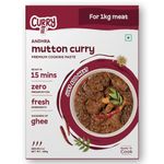 CURRYiT Andhra Mutton Masala Curry Paste 250g | Ready to Cook in 15 mins | Serves 6 | Just add Fresh Chicken, Mutton, Meat, Fish | Made with Ghee | No Preservatives | Eat with Rice | Indian Masala Gravy