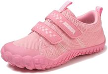 KUBUA Barefoot Shoes for Kids Boys Girls Sneakers Toddler Naturally Minimalist Zero Drop Shoes for Outdoor Sports Walking Tennis Running Gym Athletic Training Pink 3 Big Kid