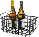 Godinger Wine Rack Crate for Wine Bottle Holder Matte Black