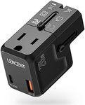 LENCENT International Travel Power Adapter, Mini All-in-One Charger, PD 20W&QC 3.0 Type-C Wall Charger, European Plug Adaptor, Universal Outlet Converter, for US to UK, Japan, EU Europe, Type A/I/G/C