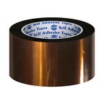 VCR kapton Tape 36mm / 1.5 inches Width - 33 Meters in Length - Amber Color - Pack of 1 Roll - Chemical Resistance, Suitable for Electronics Polyimide, 3D printers and High-Temperature.