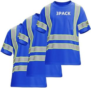 sesafety High Visibility Shirts for Mens Class 3 Hi Vis Reflective Construction Shirts for Men with Pocket Safety T Shirts for Men Work Shirt for Mens Short Sleeve