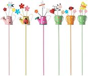 Aovdy Decorative Garden Stakes Set Garden Ornaments, Waterproof Decorations for Indoor Outdoor Yard (Watering Can-6PCS)