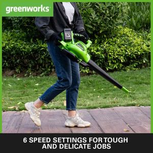 Greenworks 48V Cordless Leaf Blower and Vacuum – Lightweight Garden Tool