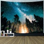 Jation Tapestry Wall Hanging Art Forest Fire for Home Headboard Bedroom Living Room Dorm Decor in 51x60 Inches