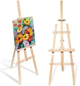Caballete de madera grande 175 cm - soporte de lona caballetes de boda de campo ajustable en altura para niños y adultos Madera de Pino