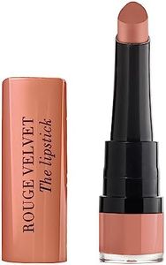 BOURJOIS - Rouge À Lèvres Rouge Velvet The Lipstick 01 Hey Nude ! - Ultra Pigmenté - Fini Mat Intense - Longue Tenue 24H - Applicateur Précis - Sensation Lèvres Nues