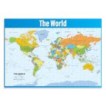 World Map - Wall Chart - EXTRA LARGE - A1 (850mm x 594mm) - Gloss Paper - Geography Secondary School Classroom Wall Charts by Daydream Education.