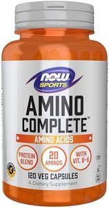 Now Foods, Amino Complete (Mélange d'Acides Aminés), 120 Capsules végétariennes, avec BCAA, Testé en Laboratoire, Sans Gluten, Végétarien, Sans OGM