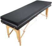 Lash Bed Foam Topper for Massage Bed, 73x29x2 inch Black Memory Foam Removable Cover Massage Mattress, Non-Slip Elastic Bands, Only Lash Bed Topper (Not Included Bed), for Massage Bed and Beauty