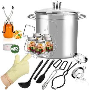 GraceKit Canning Pot Canning Supplies Starter kit,21.5 QT Pots Stainless Steel Canning Tool Kit,12 Piece Beginners Tools Set Water Bath Canner with Rack