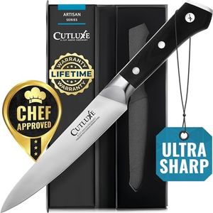 Cutluxe Utility Knife – 5.5" Paring Kitchen Knife – Forged High Carbon German Steel – Full Tang & Razor Sharp – Ergonomic Handle Design – Artisan Series