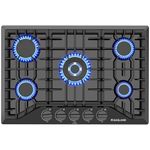 Gas Cooktop 30 Inch, GASLAND Chef PRO GH2305EF 5 Burner Gas Stove, Built-in NG/LPG Convertible Gas Cooktops, Gas Countertop Plug-in with Thermocouple Protection, Black