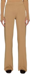 Bleusalt The Cindy Pant | Women's Mid-Rise Straight Leg Lounge Trousers | Soft Modal Stretch with Pockets Camel 5